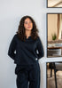 Women Fall Pajama Set Black sweatshirt + pants